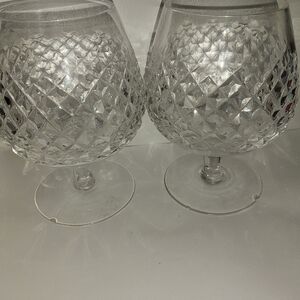 Alana Waterford Crystal Clear Brandy Glass Goblets DAMAGES